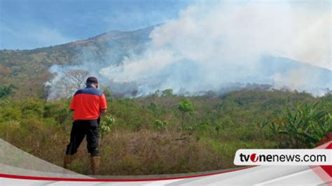 Lereng Gunung Agung Bali Kebakaran Hanguskan Hektare Lahan