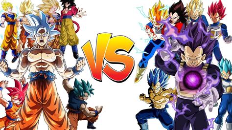 All Goku S Forms Vs All Vegeta S Forms Ranked From Weakest To Strongest