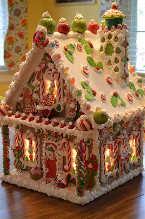 Peppermint Swirl Personalized Wired Wooden Gingerbread House