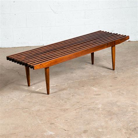 Mid Century Modern Extending Slatted Coffee Table Bench Artofit