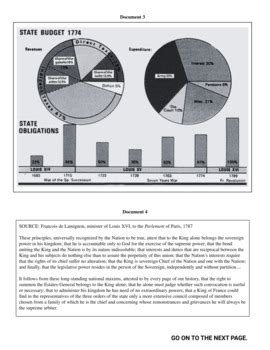 Ap Euro Causes Of The French Revolution Dbq Primary Source Analysis