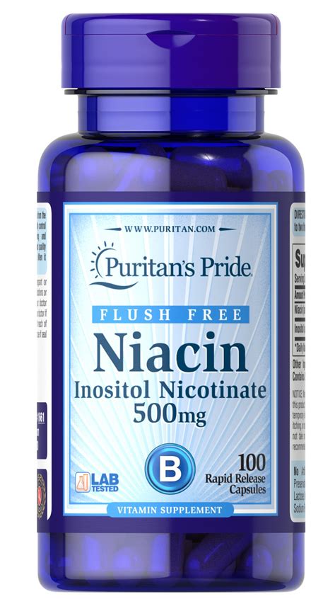 Flush Free Niacin Mg Capsules Puritan S Pride