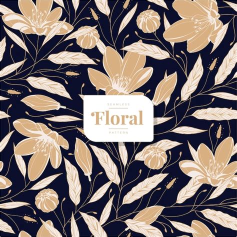 Flores Desenhadas M O Padr O Floral Vetor Premium