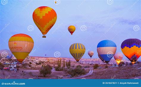 Beautiful Colorful Hot Air Balloon In Turkey Editorial Photo Image Of