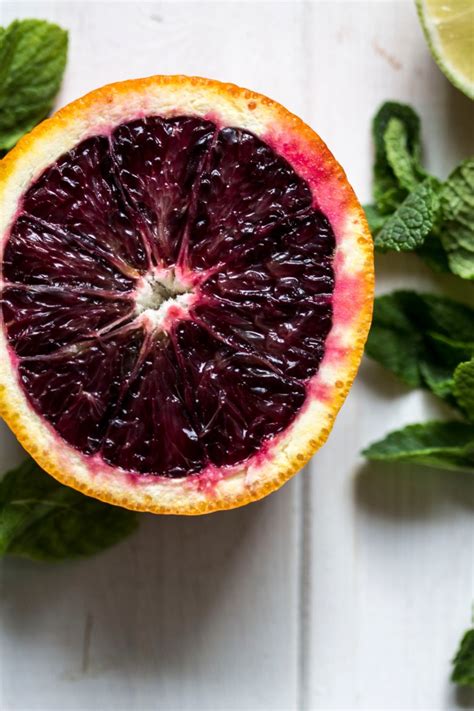 Blood Orange Grapefruit And Lime Spritzer With Mint