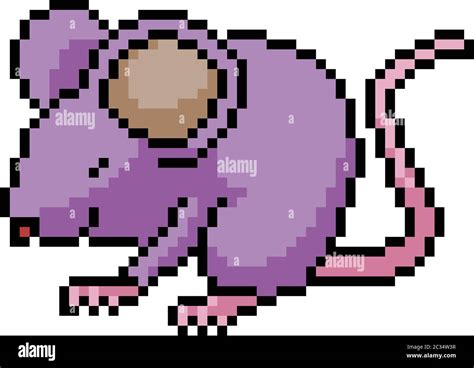 vector pixel art rat isolated cartoon Stock Vector Image & Art - Alamy