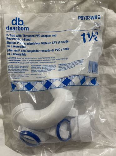 Dearborn P Trap With Threaded PVC Adapter 1 1 2 P9703WBG 41193009241