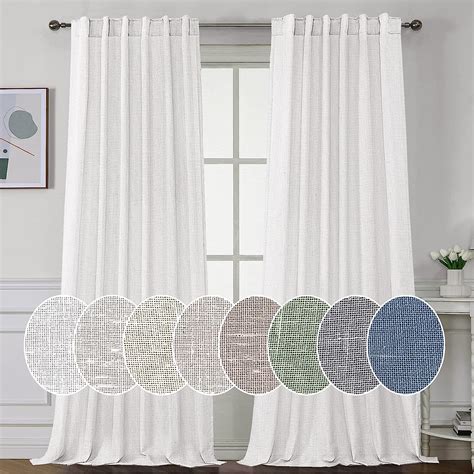 Amazon H VERSAILTEX Natural Linen Curtains 96 Inches Long For