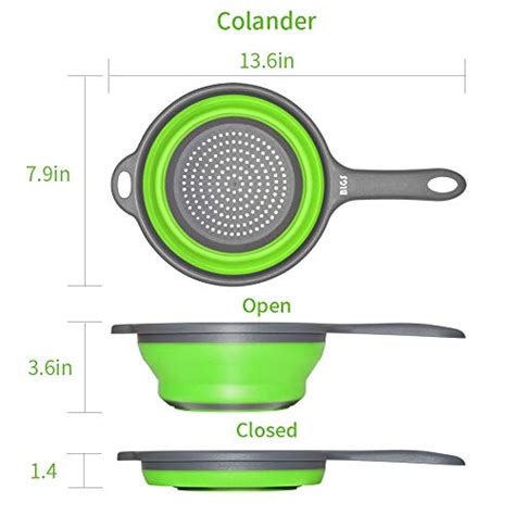 Colander,Collapsible Colanders and Strainers with Handles, 2PC Space ...