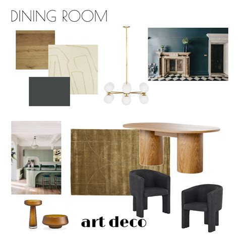 Art Deco Dining Room Interior Design Mood Board By Rachel Romly