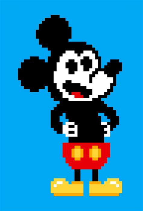 Mickey Mouse Pixel Art Rpixelart