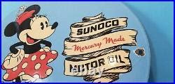 Vintage Sunoco Motor Oils Porcelain Minnie Mouse Walt Disney Gas