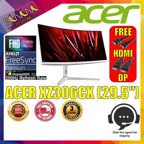 ACER Nitro XZ306C XZ306CX 29 5 UltraWide FHD 200Hz 1ms VRB