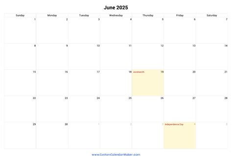 June Calendar With Us Holidays List Averil Antonina