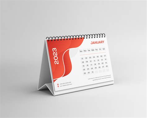 New Year Desk Calendar Design Template on Behance