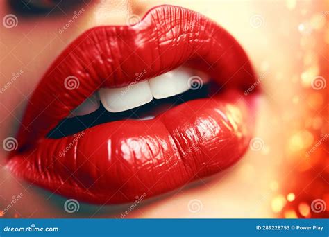 Closeup Of Beautiful Female Lipscloseup Of Beautiful Female Lips Stock