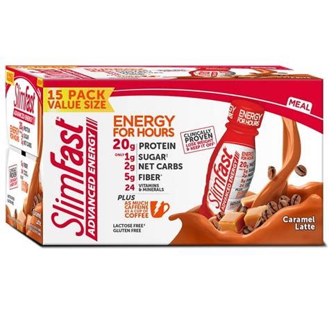 Slimfast Advanced Energy Caramel Latte High Protein Ready To Drink Meal Replacement Shakes 11