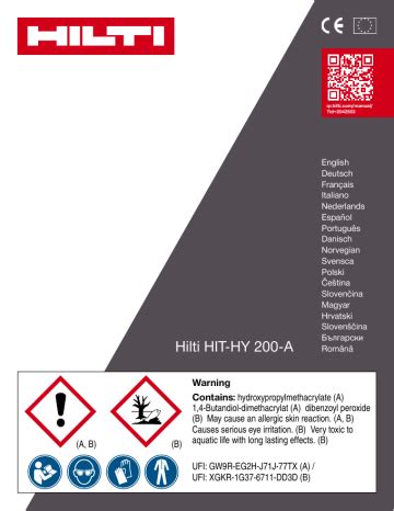 Hilti HIT HY 200 A Instruction Manual Manualzz