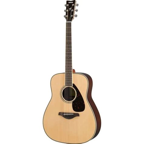 Yamaha Fg830 Acoustic Guitar Solid Spruce Top Rosewood Back And Sides Dreadnought Natural