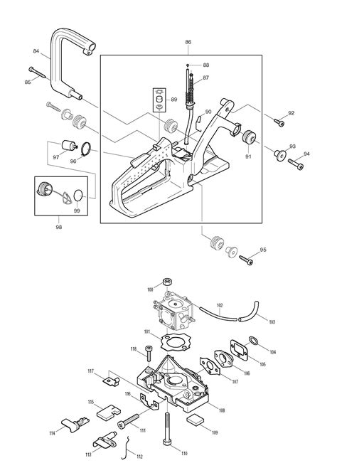 Makita Chainsaw Parts Diagram