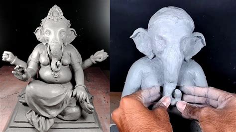 How To Make Ganpati In Ganesh Idol Shadu Mati Ganpati Making