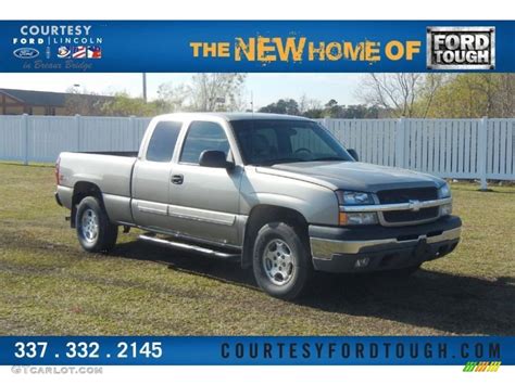 2003 Light Pewter Metallic Chevrolet Silverado 1500 Lt Extended Cab 4x4 58915653 Photo 5