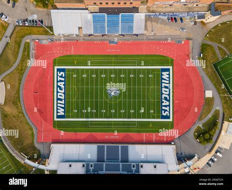 Wildcat Stadium top view of University of New Hampshire UNH Durham ...