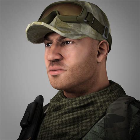 Soldier Mercenary 3d Model 149 Max Fbx Obj Free3d