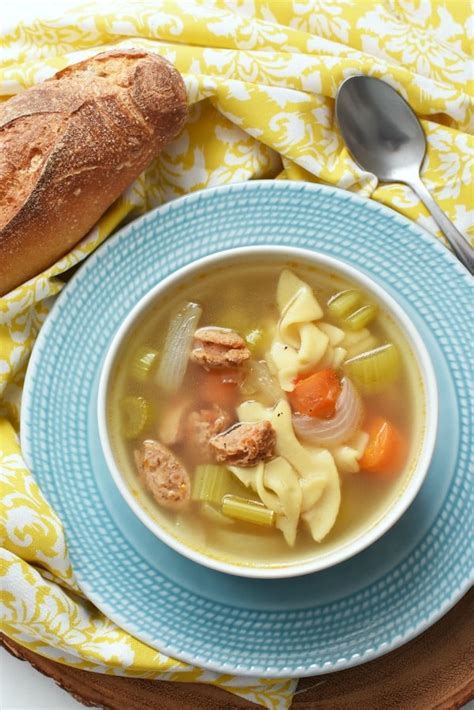 Chicken Noodle Sausage Soup