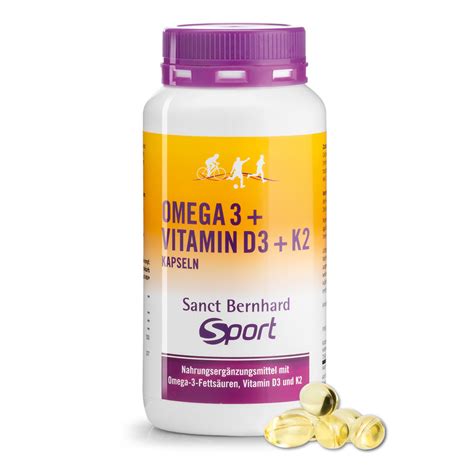 Sanct Bernhard Sport Omega 3 Vitamin D3 K2 Kapseln Jetzt Online