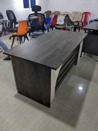 Plywood Rectangular Wooden Office Tables With Storage At Rs 15888 In