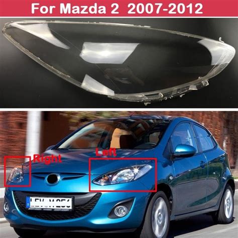 For Mazda Headlamp Cover Cap Left Right Front Headlight Lens Cover