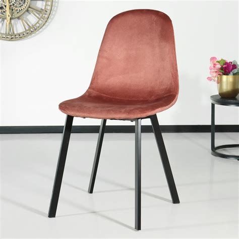 Eetkamerstoel Simpy Oud Roze Velvet Aq Living