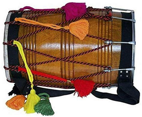 Punjab Bhangra Dhol Indian Wedding Mango Wood Musical Instrument With