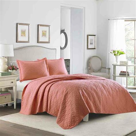 Laura Ashley Home Solid 100 Cotton Reversible Quilt Set By Laura