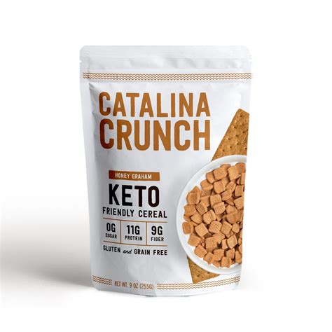 Catalina Crunch Honey Graham Keto Cereal (9oz Bag) | Low Carb, Sugar ...