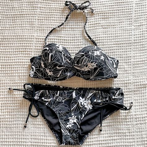 Catalina Swim Catalina Black And White Floral Bikini Set Poshmark