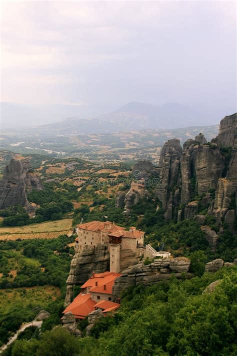 Roussanou Monastery At Meteora Stock Image Image Of Ancient Agios