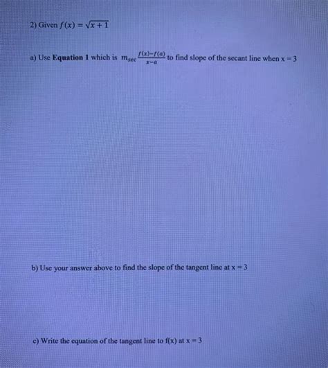 Solved 2 Given F X X 1 A Use Equation 1 Which Is