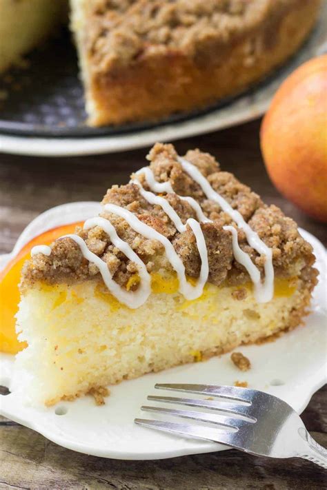 Peach Coffee Cake With Streusel Topping Just So Tasty