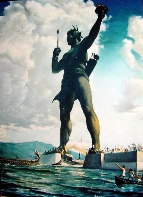 A Side View Of The Colossus Of Rhodes Greece Ancient Greek City