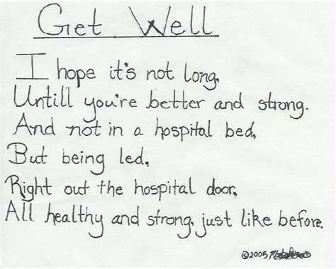 Get Well Poetry Inspiration Poems Poetry