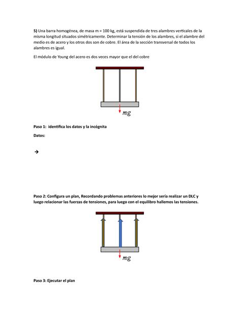 Ejercicio de fisica 2 hola Una barra homogénea de masa m 100 kg