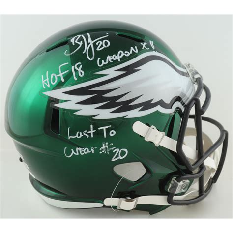 Brian Dawkins Signed Eagles Full Size Chrome Speed Helmet Inscribed