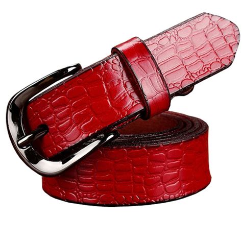 2016 New Fashion Belts for women Genuine leather belt woman High quality Designer Crocodile Cow ...