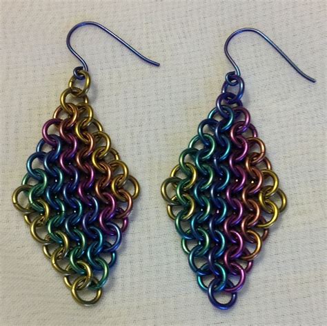 Rainbow Niobium Earrings Earrings Hypoallergenic Dangle Earrings