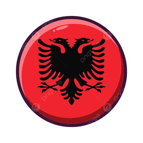 Albania Flag Vector PNG Images, Round Country Flag Albania, Flag, Albania, Round PNG Image For ...