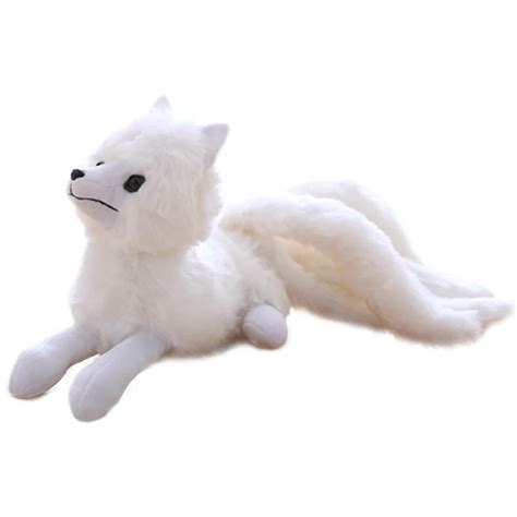 Super Cute Soft White Nine Tails Fox Plush Toys Stuffed Animals Nine
