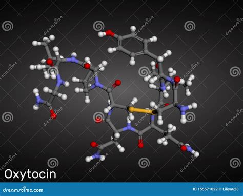 Ossitocina Oxt Ormone Del Peptide E Molecola Di Neuropeptide Formula