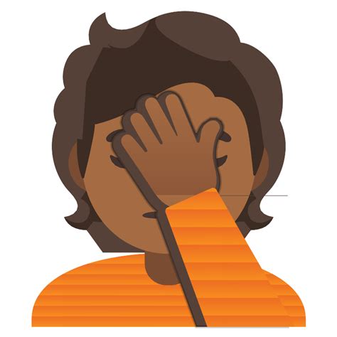 Person Facepalming Medium Dark Skin Tone Vector Svg Icon Svg Repo